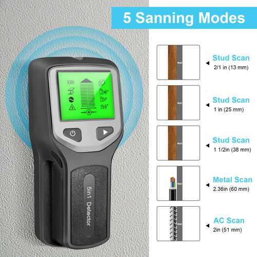 5-in-1 wall scanner and stud finder, main product view