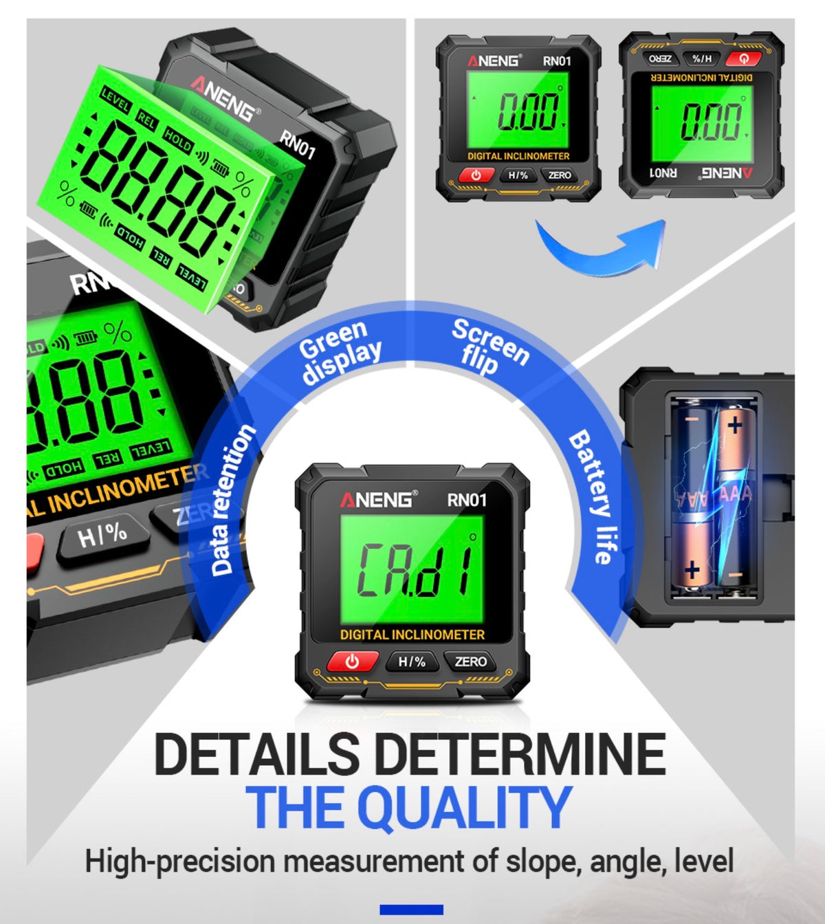 Digital Angle Finder & Inclinometer 360°