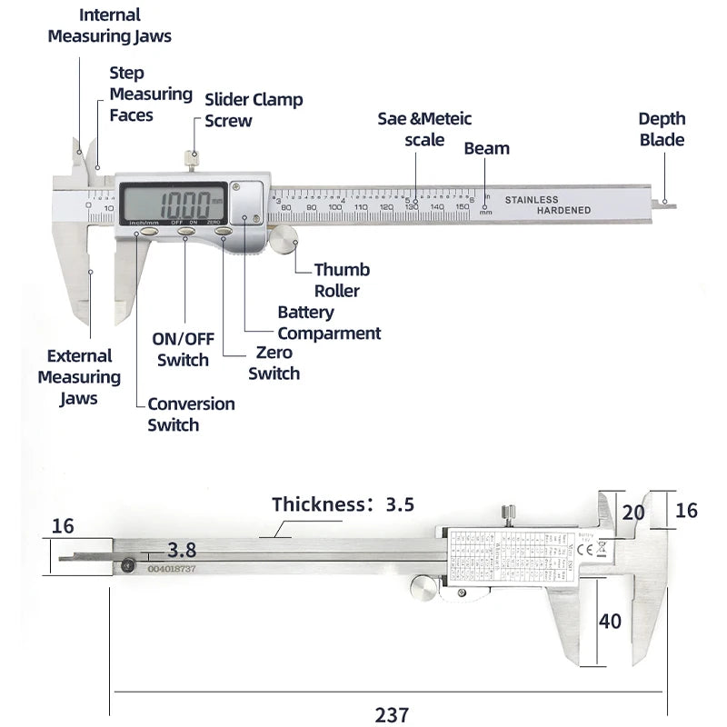 Digital Caliper 150 mm – supplier view 6