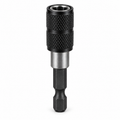 Single black magnetic quick-release bit holder