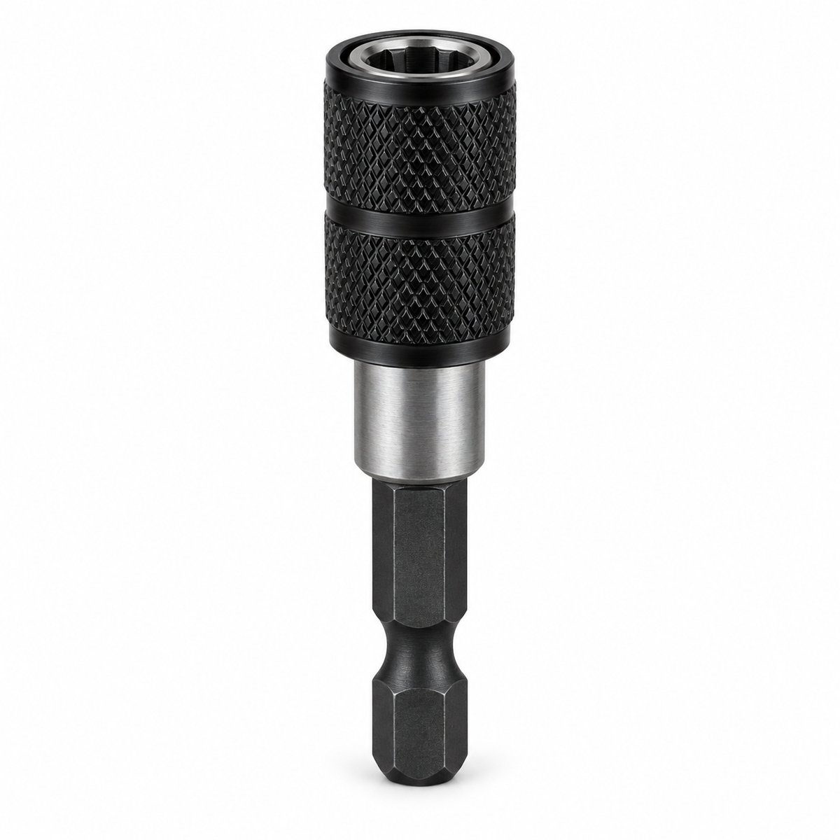 Single black magnetic quick-release bit holder