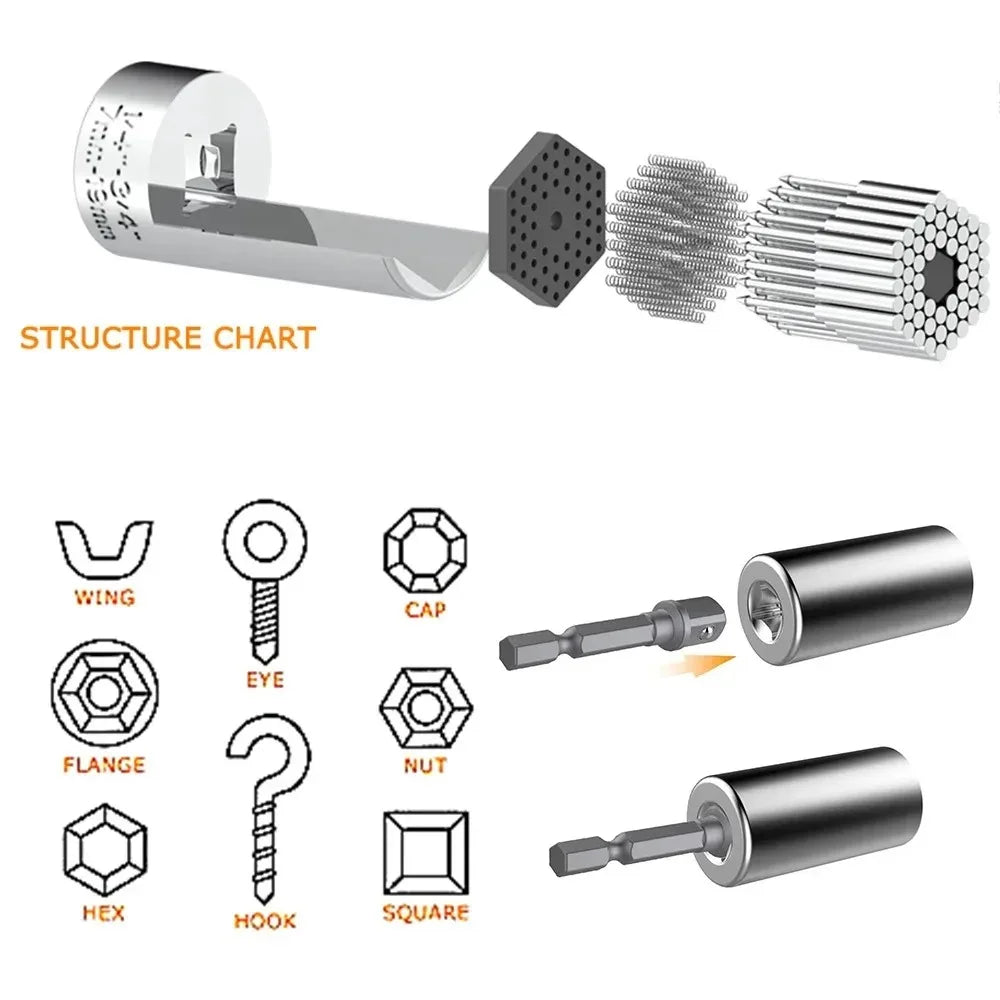 Universal Socket 7–19 mm with drill adapter – view 3