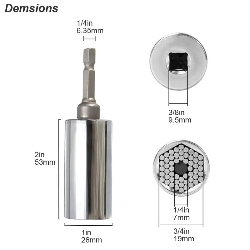 Universal Socket 7–19 mm with drill adapter – view 4