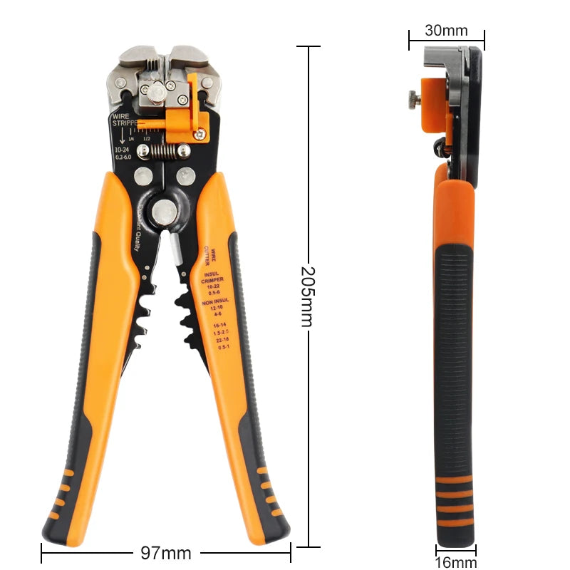Automatic wire stripper and crimping tool – view 3