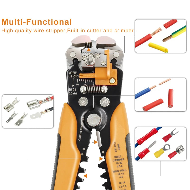 Automatic wire stripper and crimping tool – view 4