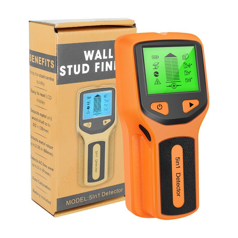 Wall scanner LCD display and control buttons